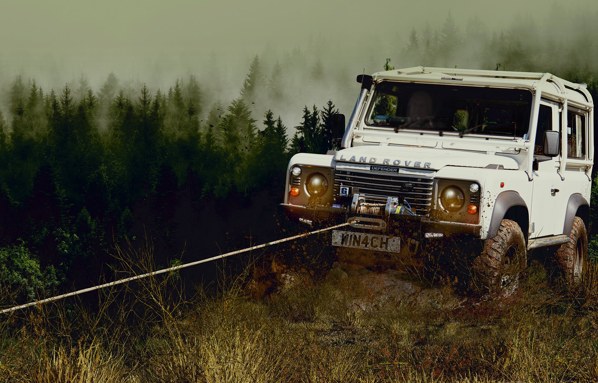Winching 4x4's to safety brand image
