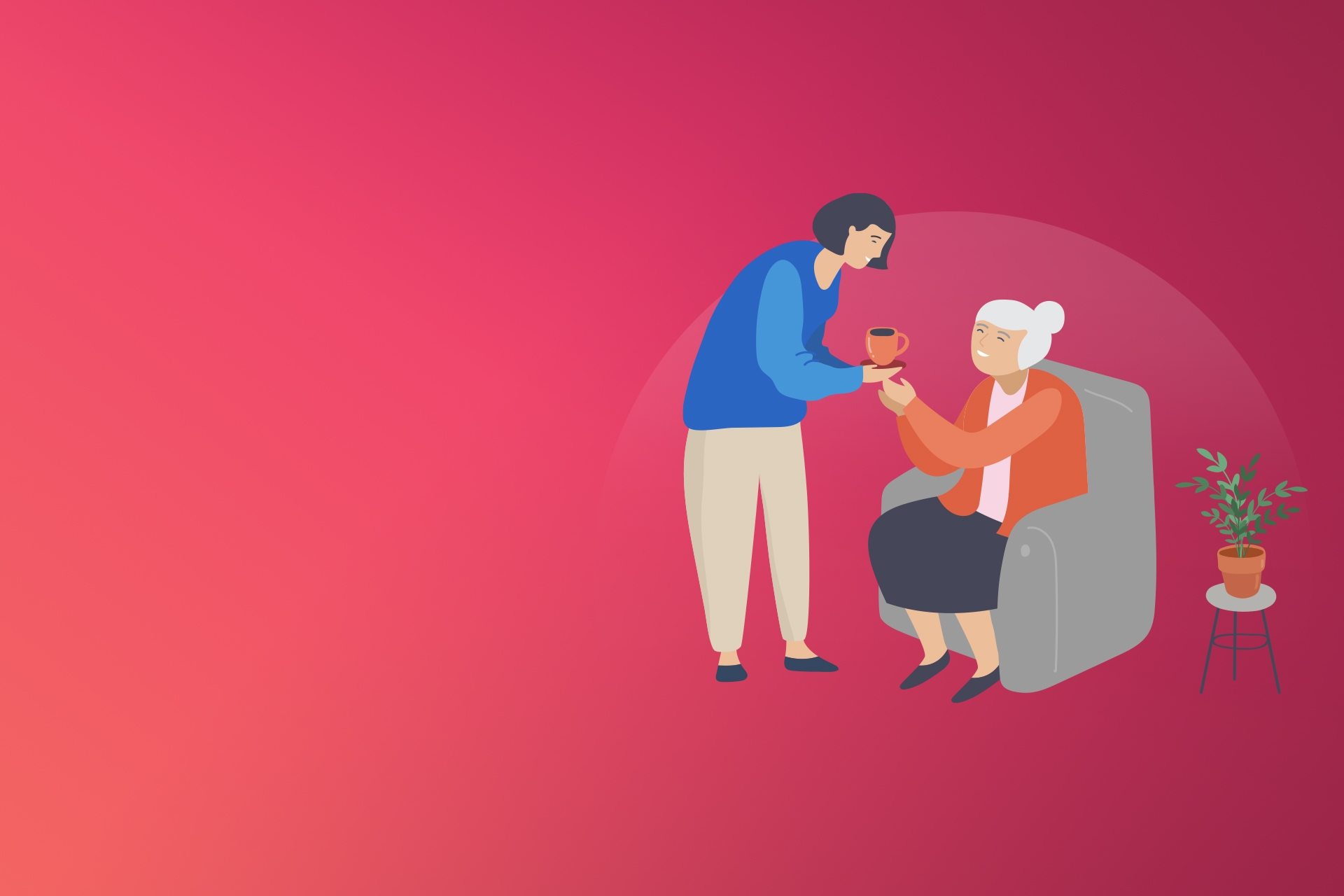 Connecting with care as easy as booking a room. brand image