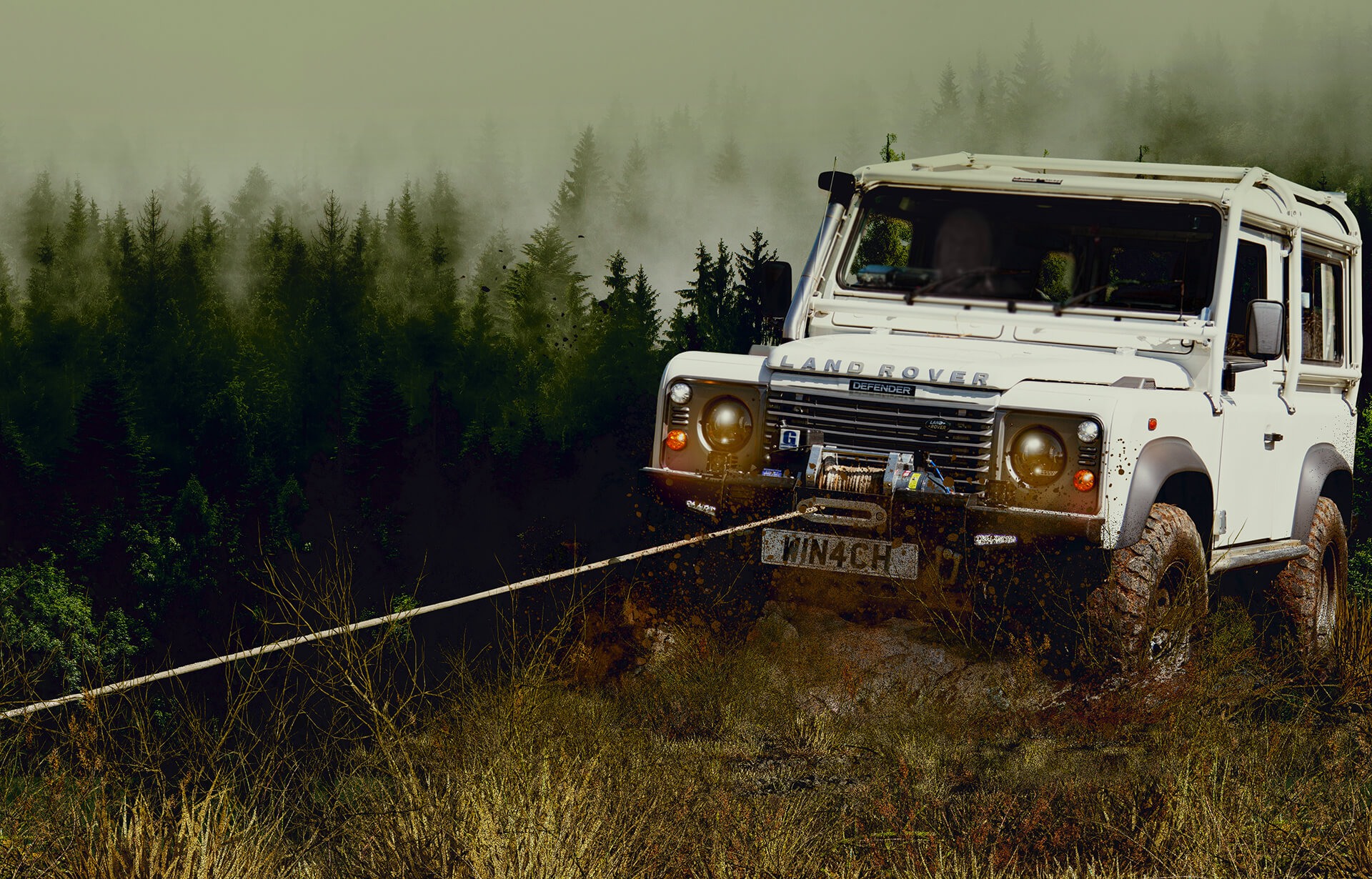 Winching 4x4's to safety. brand image